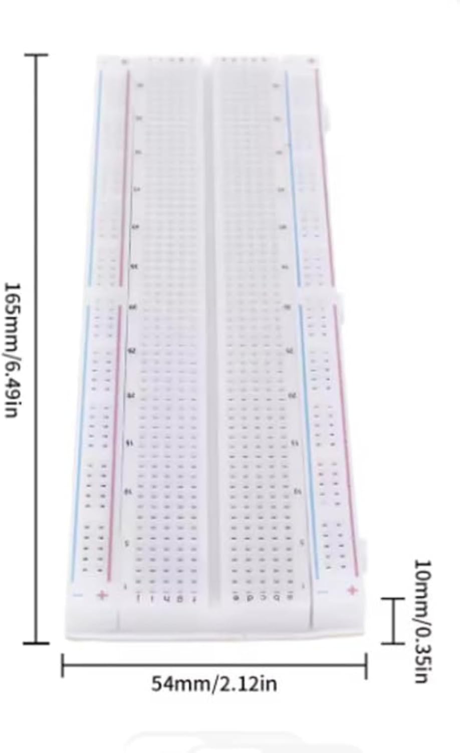 MB-102 Solderless Breadboard – 830 Tie-Point Prototype Board for Electronics Projects, Arduino & DIY Experiments