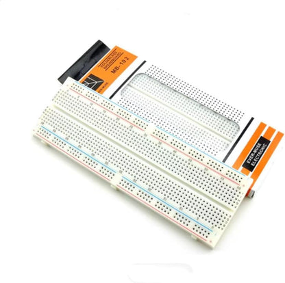 MB-102 Solderless Breadboard – 830 Tie-Point Prototype Board for Electronics Projects, Arduino & DIY Experiments