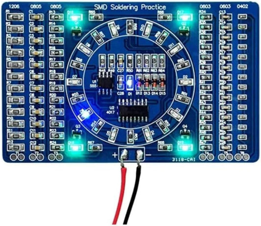 Educational DIY Electronics Kit – Rotating LEDs - Ideal for Beginners, Students, and hobbyists to Improve Soldering Skills and Circuit Understanding